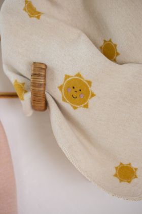 Produktbild: Fussenegger Babydecke "Sonne" inkl. Stick rohwei&szlig;