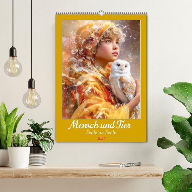 Produktbild: Mensch und Tier - Seele an Seele (Wandkalender 2026 DIN A2 hoch), CALVENDO Monatskalender