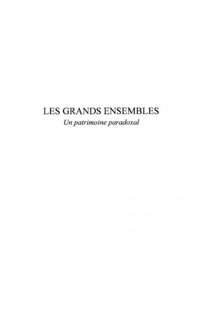 Produktbild: Grands ensembles: un patrimoine paradoxa