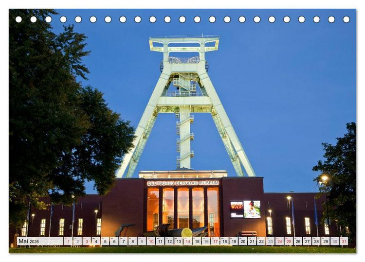 Produktbild: Das Ruhrgebiet bei Nacht (Tischkalender 2026 DIN A5 quer), CALVENDO Monatskalender
