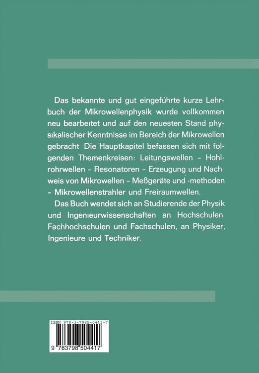 Produktbild: Einf&uuml;hrung in die Mikrowellenphysik