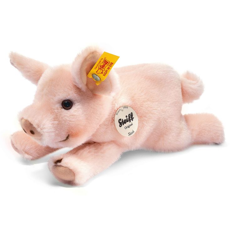 Produktbild: Steiff 280016 - Kleiner Freund Schweinchen Sissi, liegend, rosa, Webpelz, 22 cm
