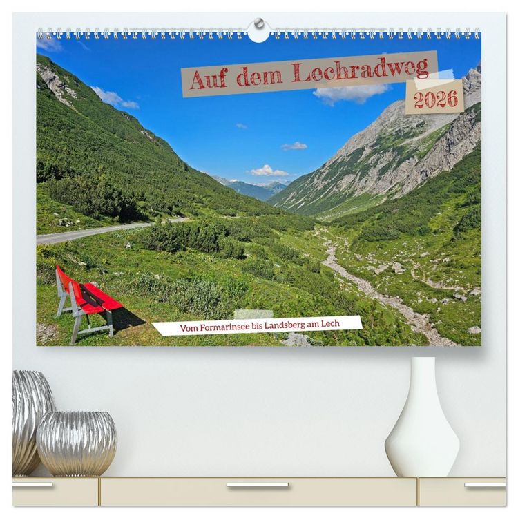 Produktbild: Vom Formarinsee bis Landsberg am Lech - Auf dem Lechradweg (hochwertiger Premium Wandkalender 2026 DIN A2 quer), Kunstdruck in Hochglanz