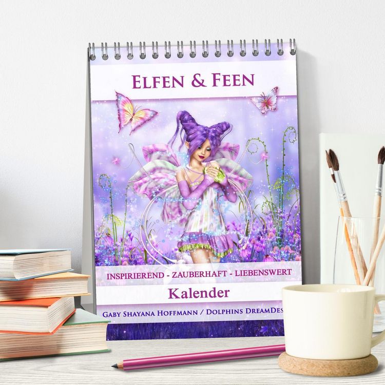 Produktbild: Elfen & Feen - Kalender (Tischkalender 2026 DIN A5 hoch), CALVENDO Monatskalender