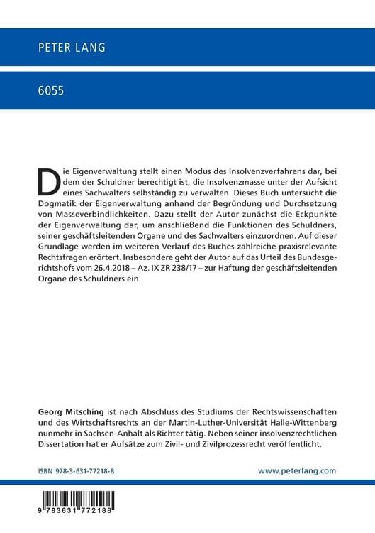 Produktbild: Masseverbindlichkeiten in der Eigenverwaltung