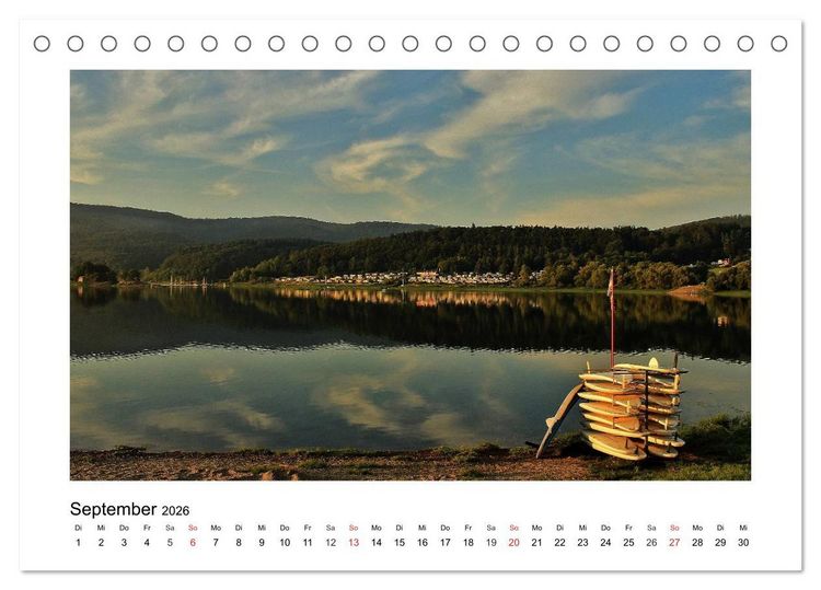 Produktbild: Morgens am Edersee (Tischkalender 2026 DIN A5 quer), CALVENDO Monatskalender