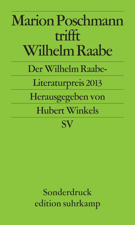 Produktbild: Marion Poschmann trifft Wilhelm Raabe