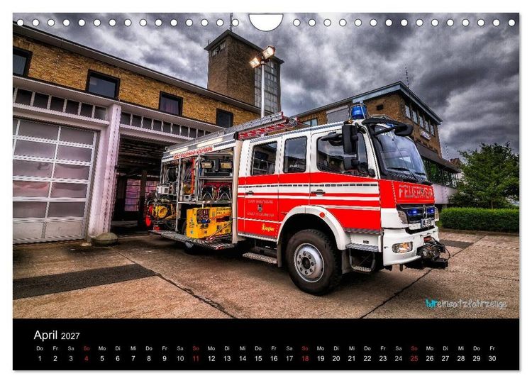 Produktbild: Einsatzfahrzeuge der Feuerwehr (Wandkalender 2027 DIN A4 quer), CALVENDO Monatskalender