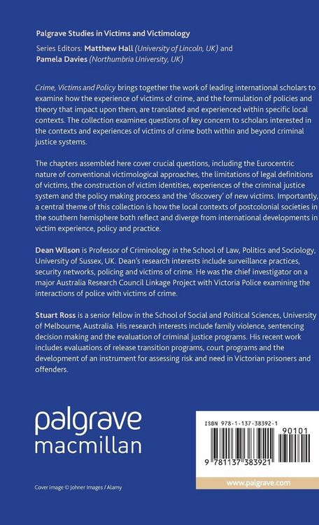 Produktbild: Crime, Victims and Policy