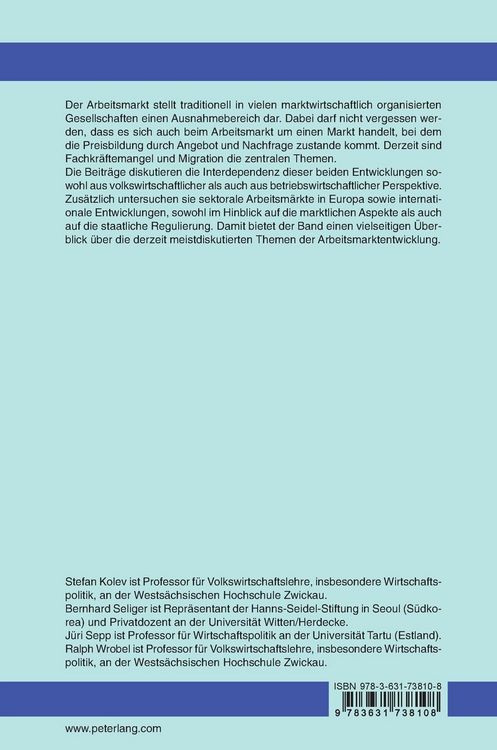 Produktbild: Arbeitsmarktentwicklung und -regulierung