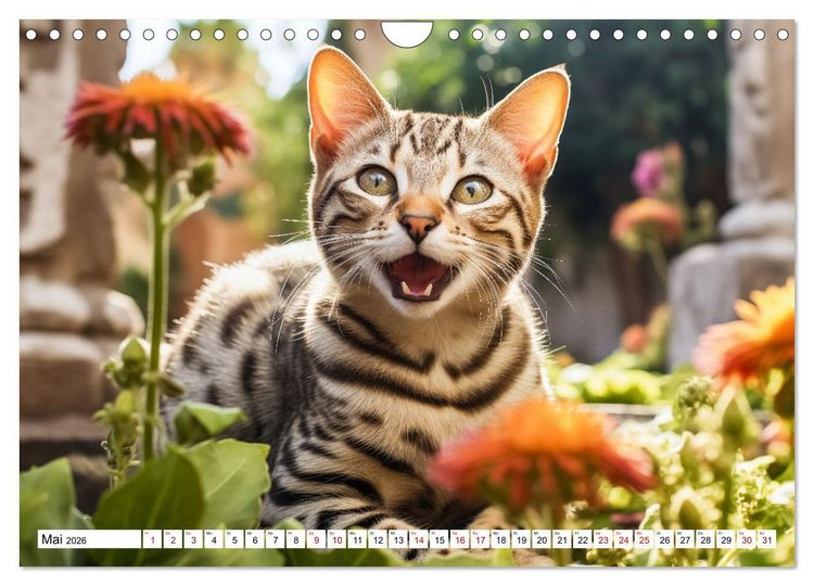 Produktbild: Das Jahr der Samtpfoten (Wandkalender 2026 DIN A4 quer), CALVENDO Monatskalender