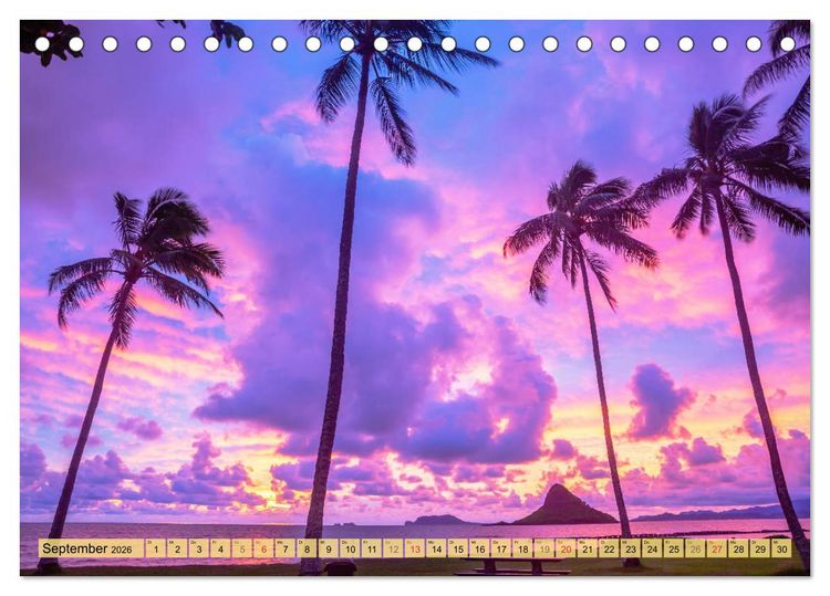 Produktbild: O'ahu - Eine Reise in das Herz von Hawaii (Tischkalender 2026 DIN A5 quer), CALVENDO Monatskalender