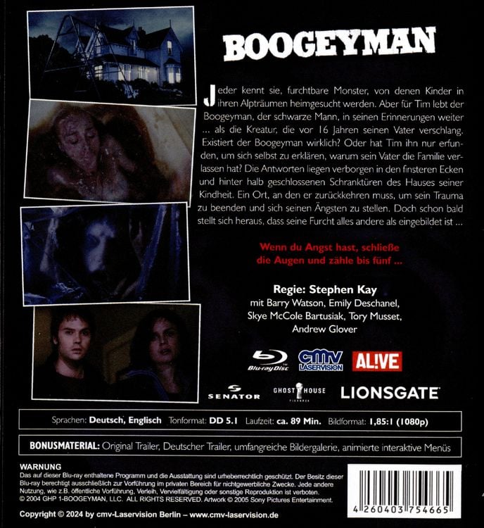 Produktbild: Boogeyman - Der schwarze Mann