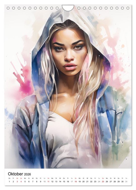 Produktbild: Hip Hop Girls. Rhythmic Expressions (Wandkalender 2026 DIN A4 hoch), CALVENDO Monatskalender