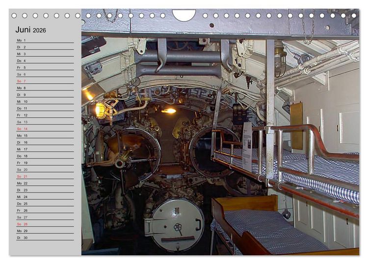 Produktbild: U-Boote. Milit&auml;rische Unget&uuml;me (Wandkalender 2026 DIN A4 quer), CALVENDO Monatskalender