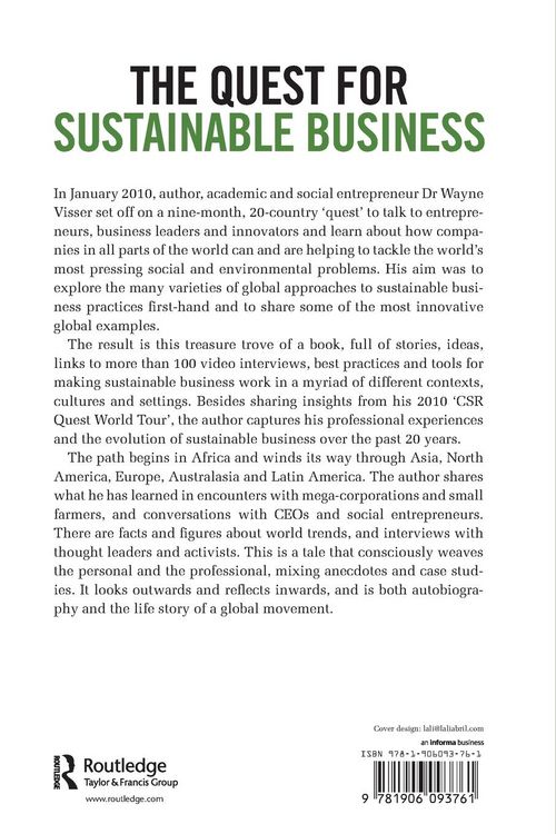 Produktbild: The Quest for Sustainable Business