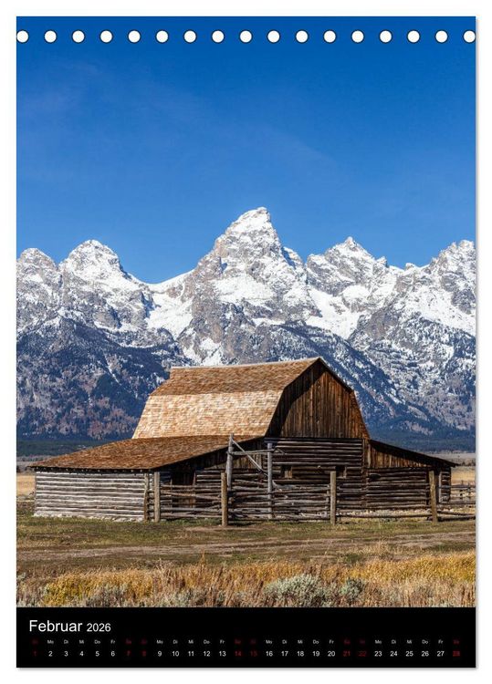 Produktbild: Teton Range - Der Grand Teton National Park (Tischkalender 2026 DIN A5 hoch), CALVENDO Monatskalender
