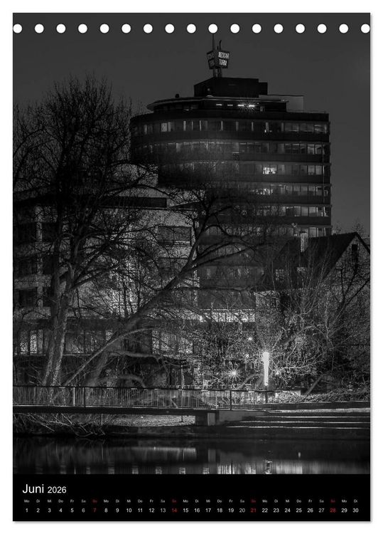 Produktbild: Heilbronn bei Nacht 2 (Tischkalender 2026 DIN A5 hoch), CALVENDO Monatskalender