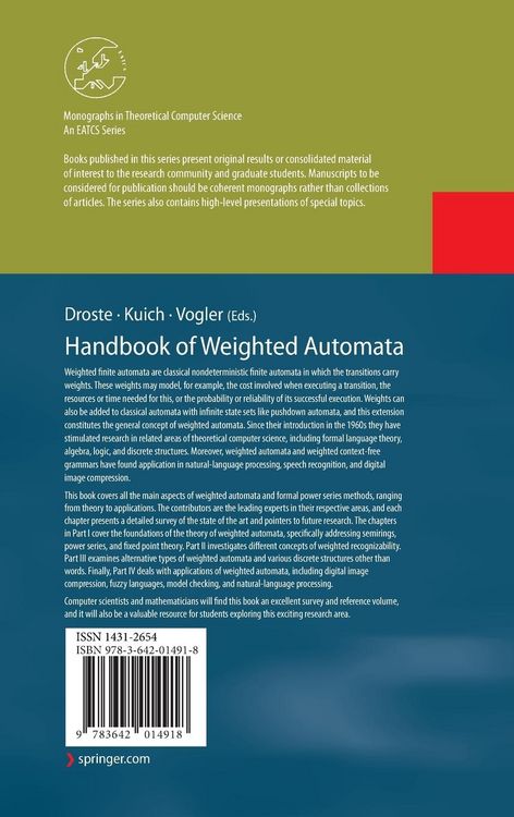 Produktbild: Handbook of Weighted Automata