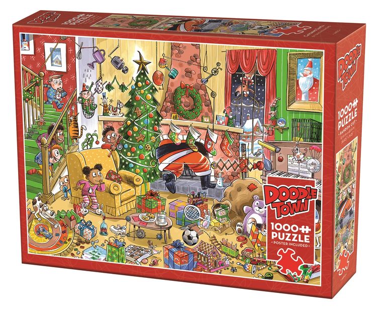 Produktbild: COBBLE HILL PUZZLES - Verr&uuml;ckte Weihnachten 1000 Teile