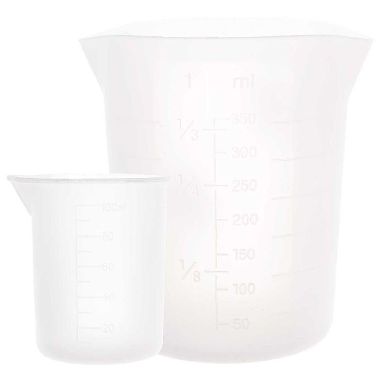 Produktbild: Messbecher aus Silikon, 2 Stk, 100 ml & 350 ml