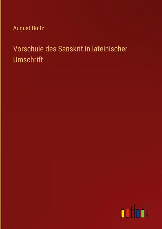 Produktbild: Vorschule des Sanskrit in lateinischer Umschrift
