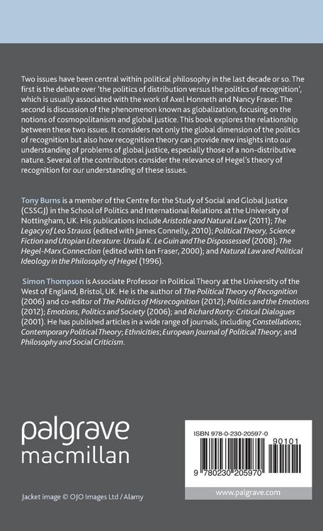 Produktbild: Global Justice and the Politics of Recognition