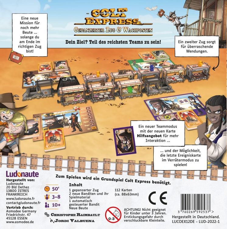 Produktbild: Colt Express - Gepanzerter Zug & Wachposten