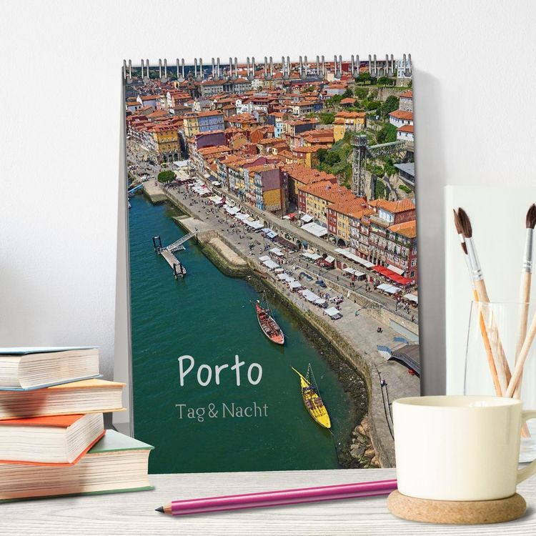Produktbild: Porto Tag und Nacht (Tischkalender 2026 DIN A5 hoch), CALVENDO Monatskalender