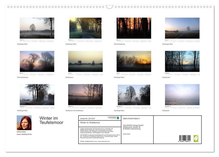 Produktbild: Winter im Teufelsmoor (Wandkalender 2026 DIN A2 quer), CALVENDO Monatskalender