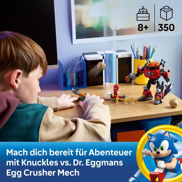 Produktbild: LEGO Sonic the Hedgehog Knuckles vs. Dr. Eggmans Egg Crusher Mech 77005