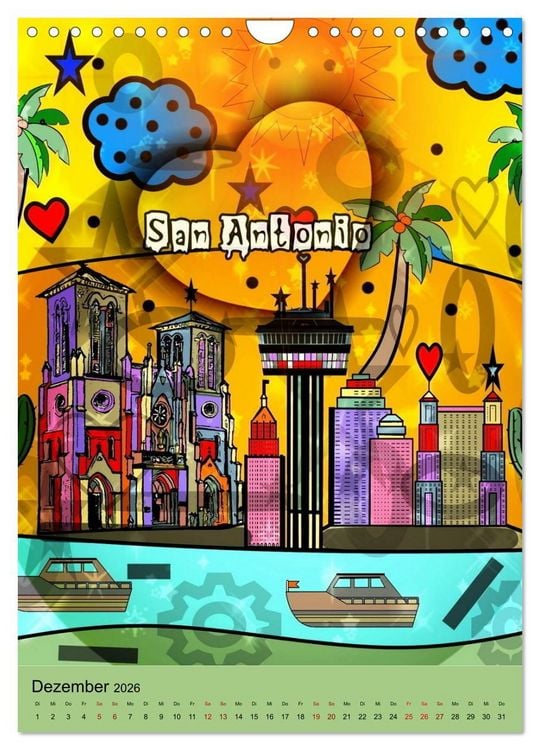 Produktbild: United States Pop Art von Nico Bielow (Wandkalender 2026 DIN A4 hoch), CALVENDO Monatskalender