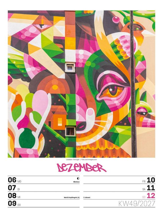 Produktbild: Street Art Wochenplaner Kalender 2027