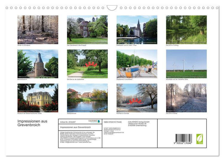 Produktbild: Impressionen aus Grevenbroich (Wandkalender 2026 DIN A3 quer), CALVENDO Monatskalender