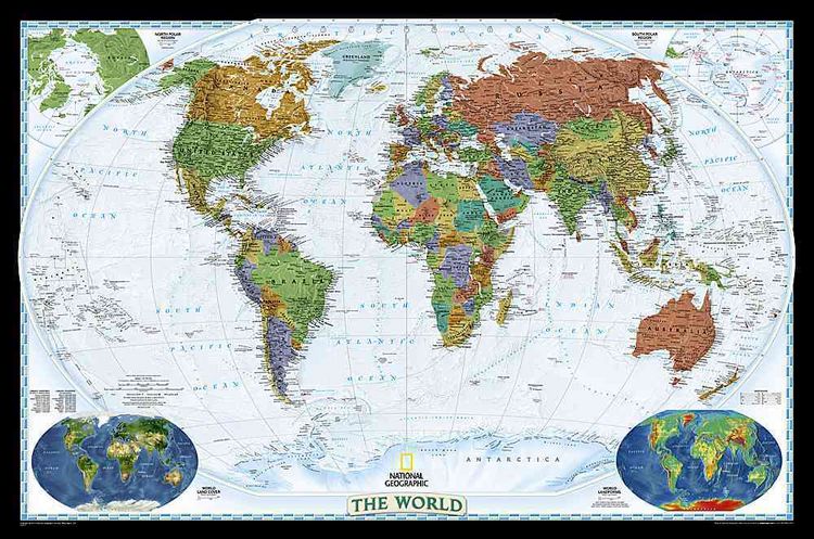 Produktbild: National Geographic World Wall Map - Decorator - Laminated (46 X 30.5 In)
