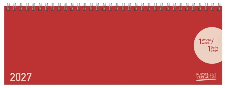 Produktbild: Tischquerkalender Classic Colourlux rot 2027