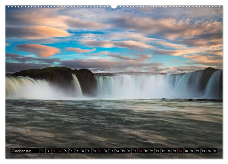 Produktbild: WASSERF&Auml;LLE - Sanfte und tosende Sch&ouml;nheiten (hochwertiger Premium Wandkalender 2026 DIN A2 quer), Kunstdruck in Hochglanz