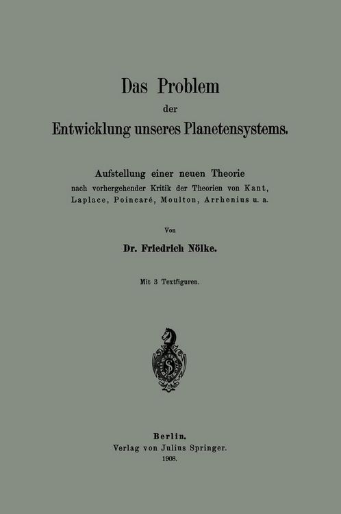 Produktbild: Das Problem der Entwicklung unseres Planetensystems