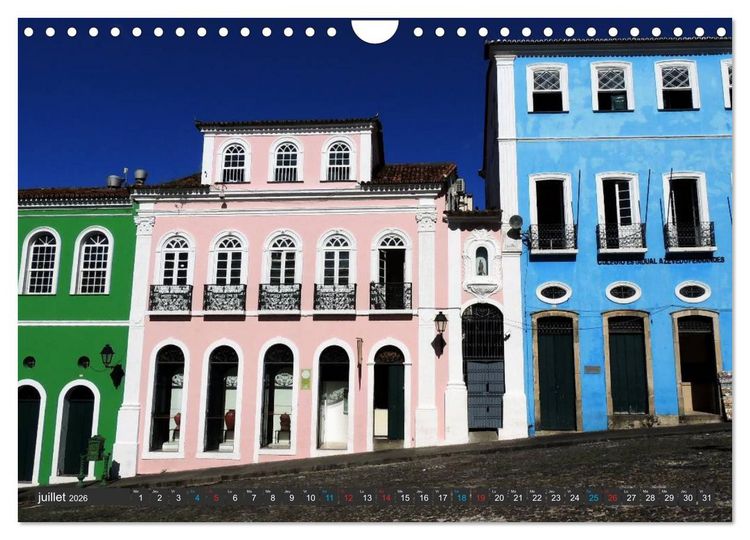Produktbild: Salvador de Bahia &ndash; Br&eacute;sil (Calendrier mural 2026 DIN A4 vertical), CALVENDO calendrier mensuel