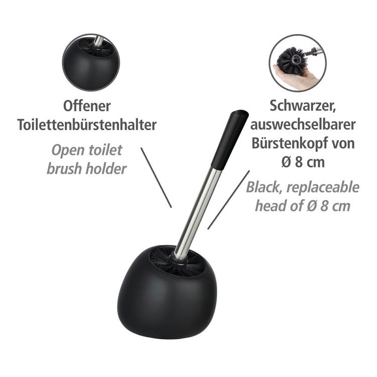 Produktbild: WC-Garnitur Mod. Polaris Schwarz matt, aus hochwertiger Keramik