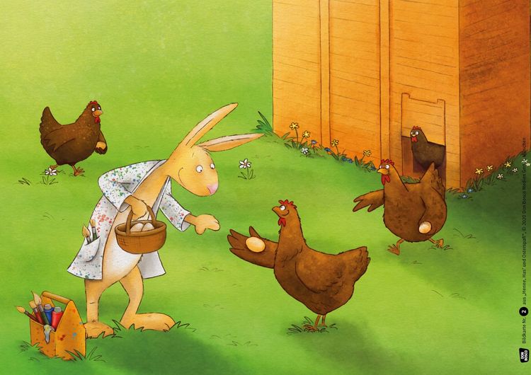 Produktbild: Henne, Has' und Osterspa&szlig;. Kamishibai Bildkartenset