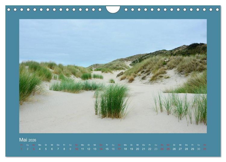 Produktbild: Sandd&uuml;nen an der Nordsee in den Niederlanden (Wandkalender 2026 DIN A4 quer), CALVENDO Monatskalender