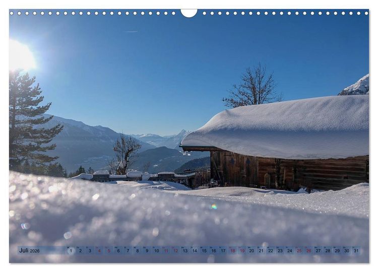 Produktbild: Schneeliebe (Wandkalender 2026 DIN A3 quer), CALVENDO Monatskalender