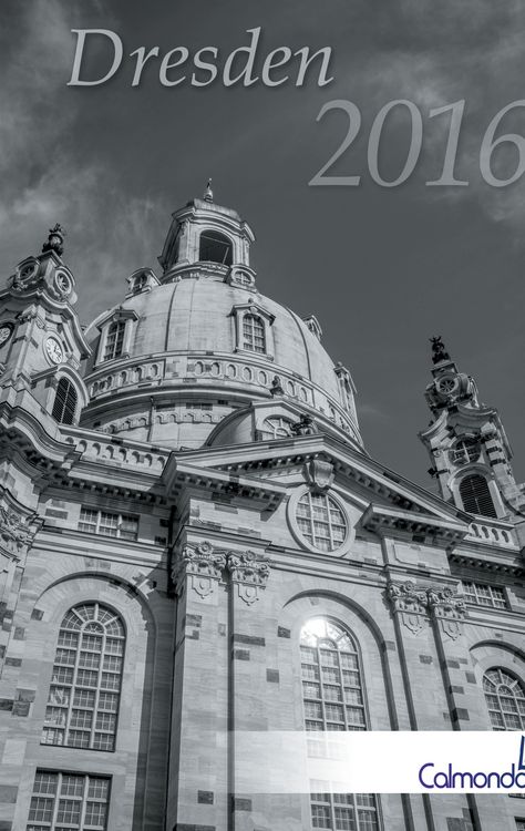 Produktbild: Buchkalender Dresden 2016 - Kalender / Terminplaner - 12x19cm - Spiralbindung - 31 schwarz-wei&szlig;-Aufnahmen