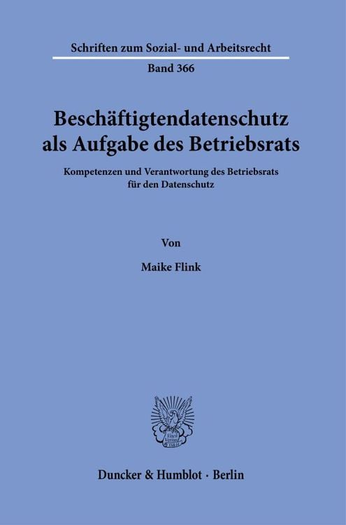 Produktbild: Besch&auml;ftigtendatenschutz als Aufgabe des Betriebsrats.