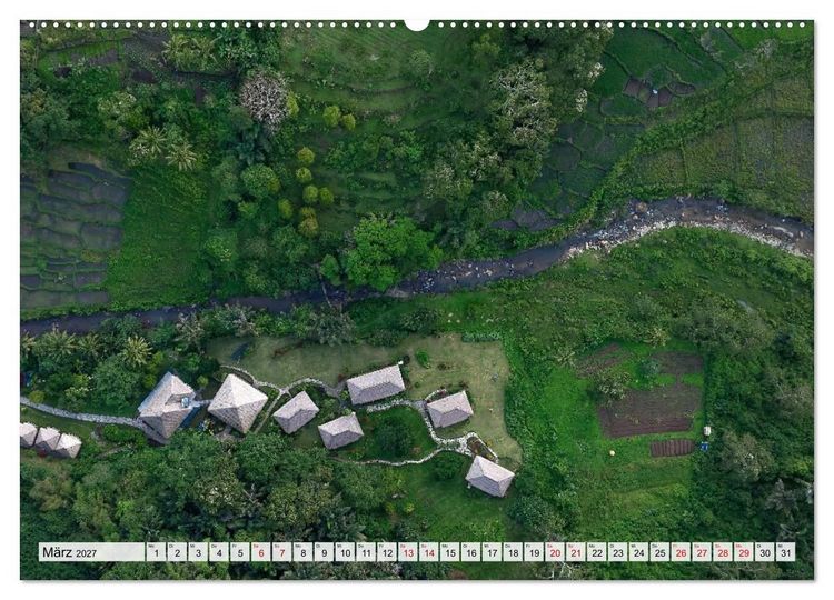 Produktbild: Indonesien von oben - spektakul&auml;re Landschaften aus der Vogelperspektive (hochwertiger Premium Wandkalender 2027 DIN A2 quer), Kunstdruck in Hochglanz