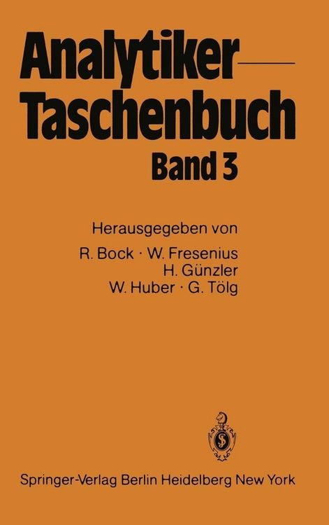 Bild vom Artikel Analytiker-Taschenbuch vom Autor Rudolf Bock