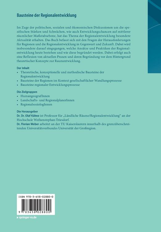 Produktbild: Bausteine der Regionalentwicklung