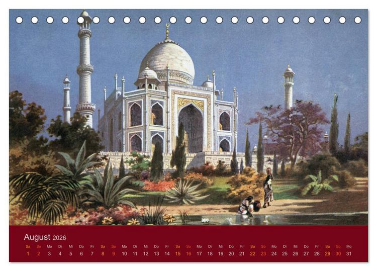 Produktbild: Altes Indien um 1900 (Tischkalender 2026 DIN A5 quer), CALVENDO Monatskalender