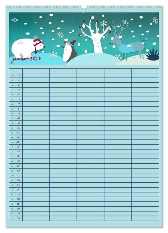 Produktbild: Unser buntes Familienleben (hochwertiger Premium Wandkalender 2026 DIN A2 hoch), Kunstdruck in Hochglanz